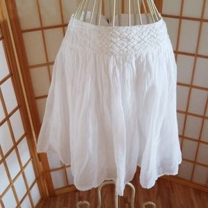 Love 21 White Flowy Mini Skirt